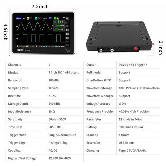FR 1013D S 100MHz 2 CHANNEL OSCILLOSCOPE