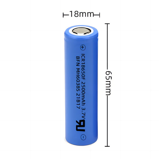 **18650 Li-ion 3.7V Rechargeable Battery (1300–2500mAh) – High Drain
