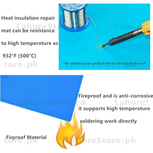 TE S180 Heat Insulation Mat – High‑Temperature Silicone Repair Mat