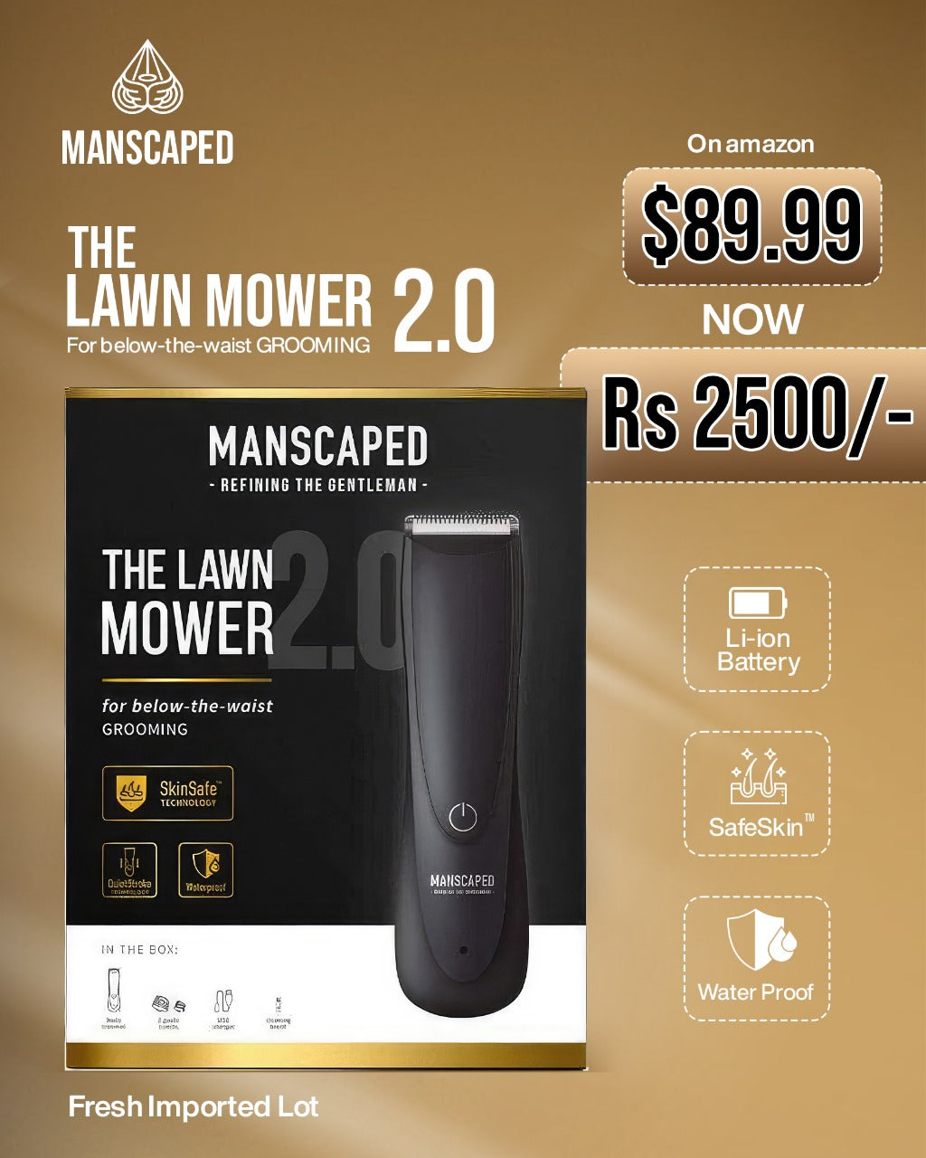 MANSCAPED® Lawn Mower® – Waterproof Groin Body Trimmer (Lot