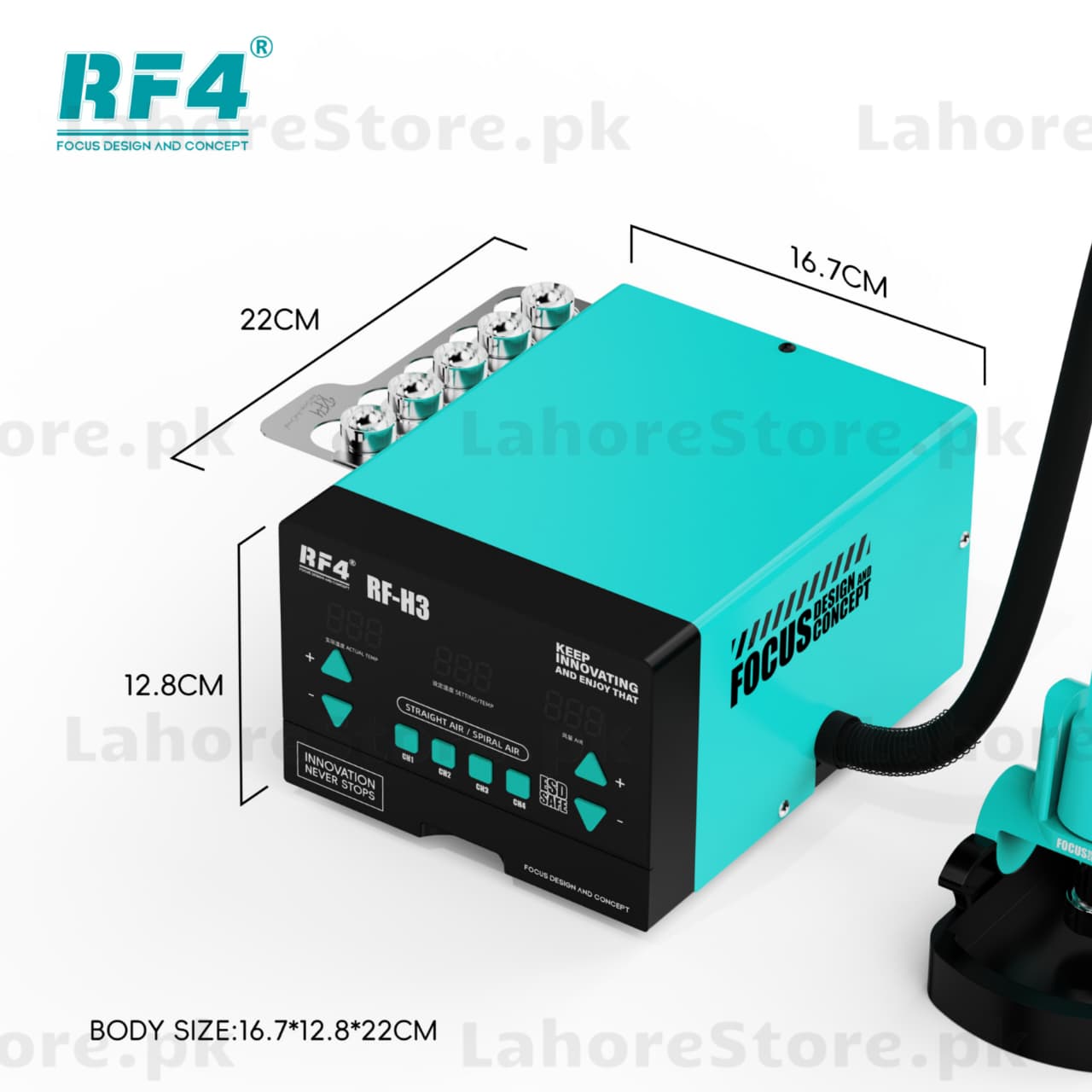 RF H3 Hot Air Rework Station – Digital Temperature & Airflow Control | LahoreStore`