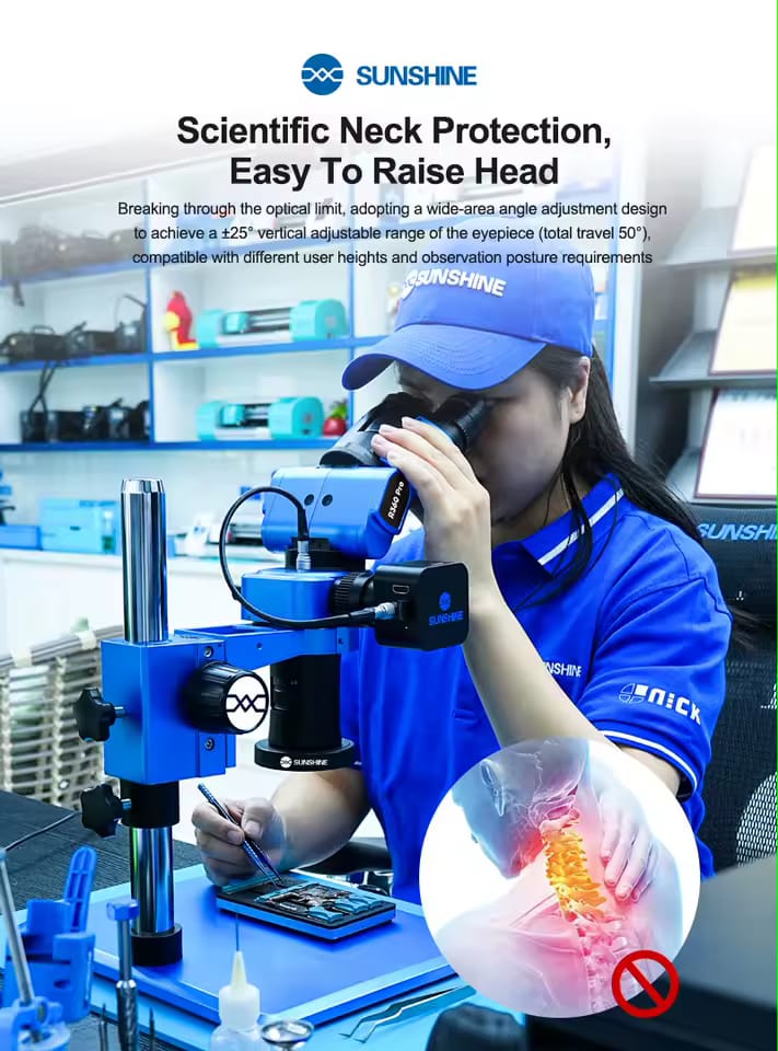 SS R360 PRO Rotating Stereo Microscope – 360° View for PCB & Mobile Repair | LahoreStore