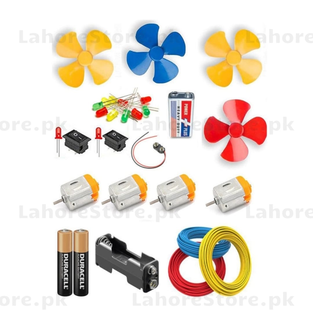 DC Motor Fan Set – Electronic Science Project Kit for Kids | LahoreStore
