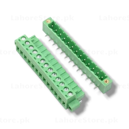 10-Pin Pluggable Terminal Block Connector Pair Male + Female 3.81mm Pitch
