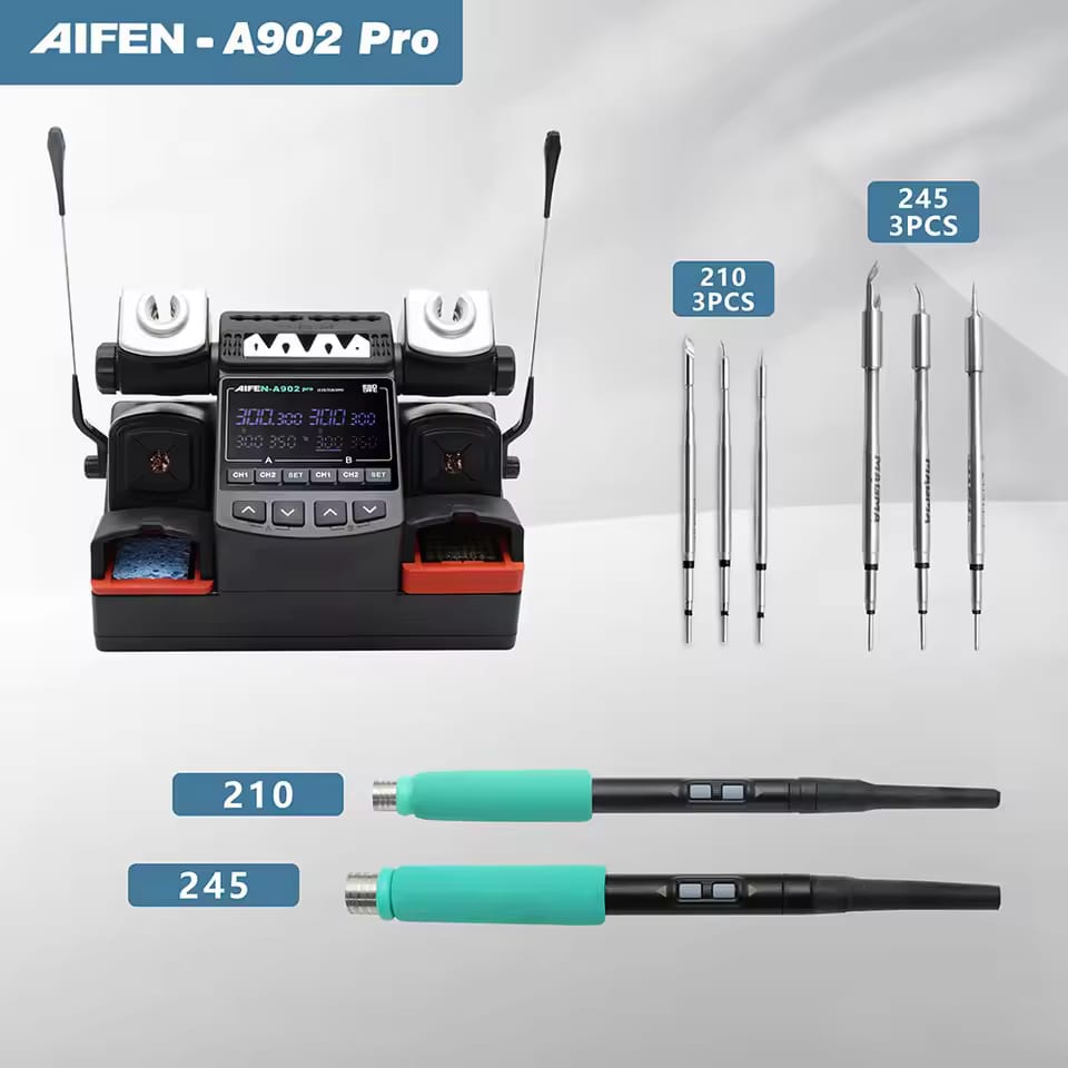 AIFEN A902 Soldering Station β Compatible with C210, C115 & C245 Tips