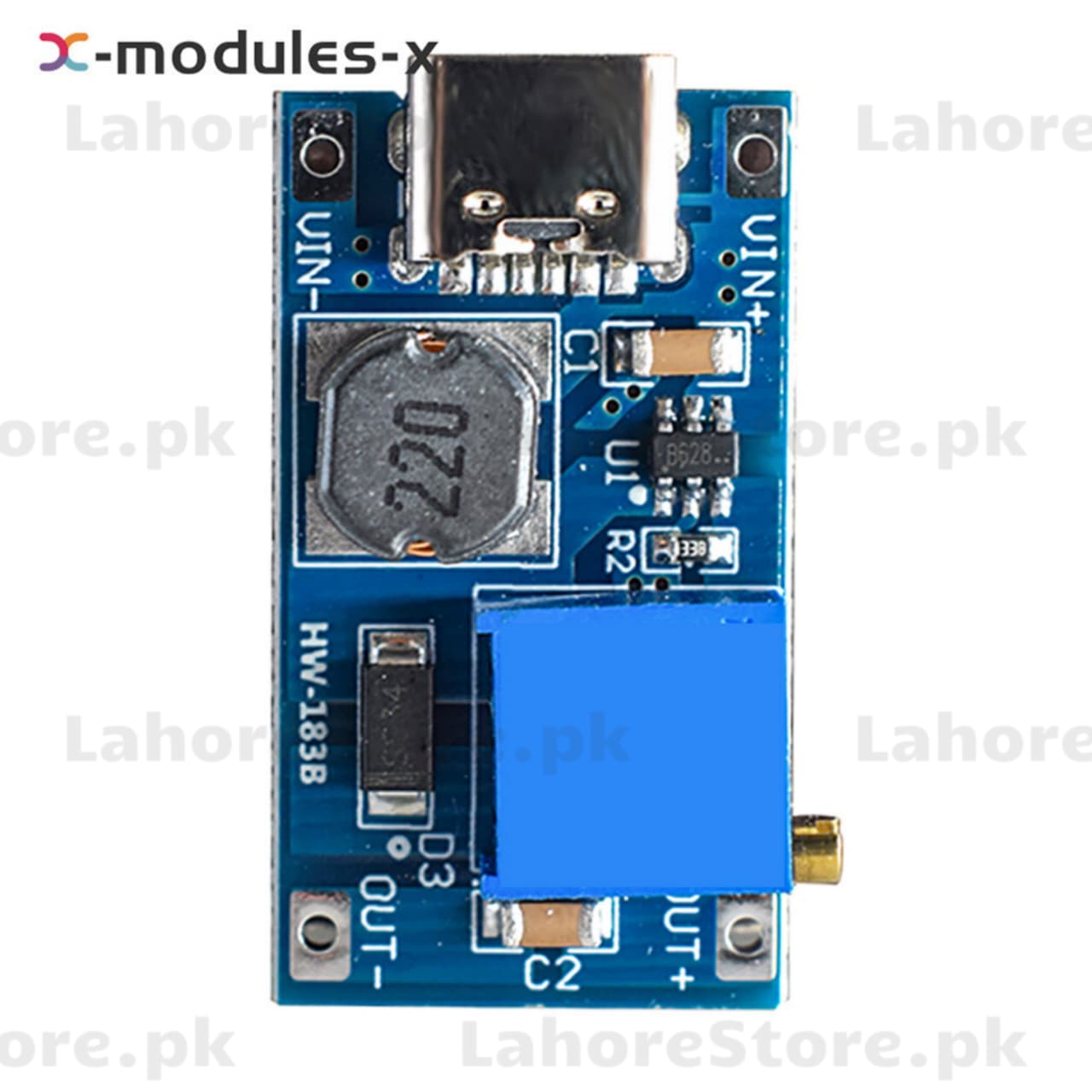 MT3608 DC-DC Boost Converter Module 2A – Adjustable Step-Up 2V-24V to 5V-28V | Micro USB & Type-C