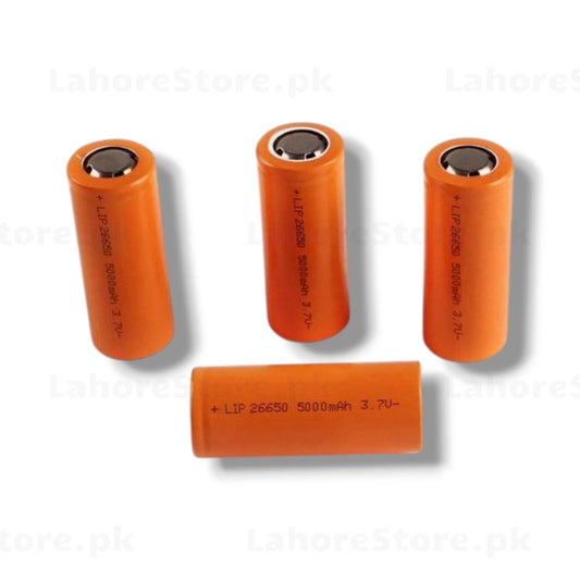 LIP 26650 5000mAh 3.7V Lithium Ion Rechargeable Battery pack of 4
