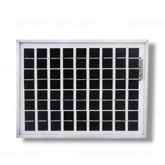 5W 18V Polycrystalline Solar Panel front view with aluminum frame