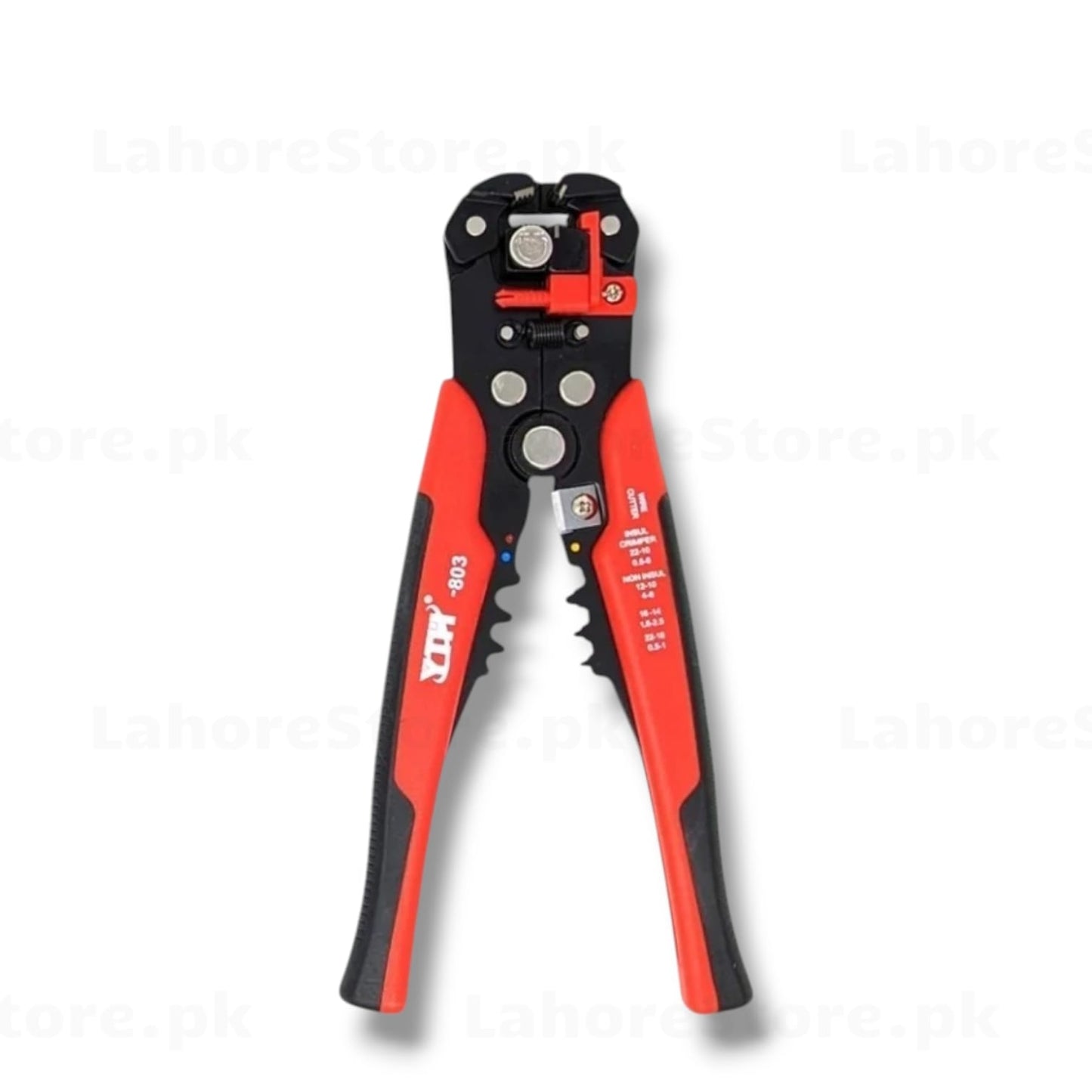 JDT-803 Automatic Wire Stripper Crimper Cutter red black handles