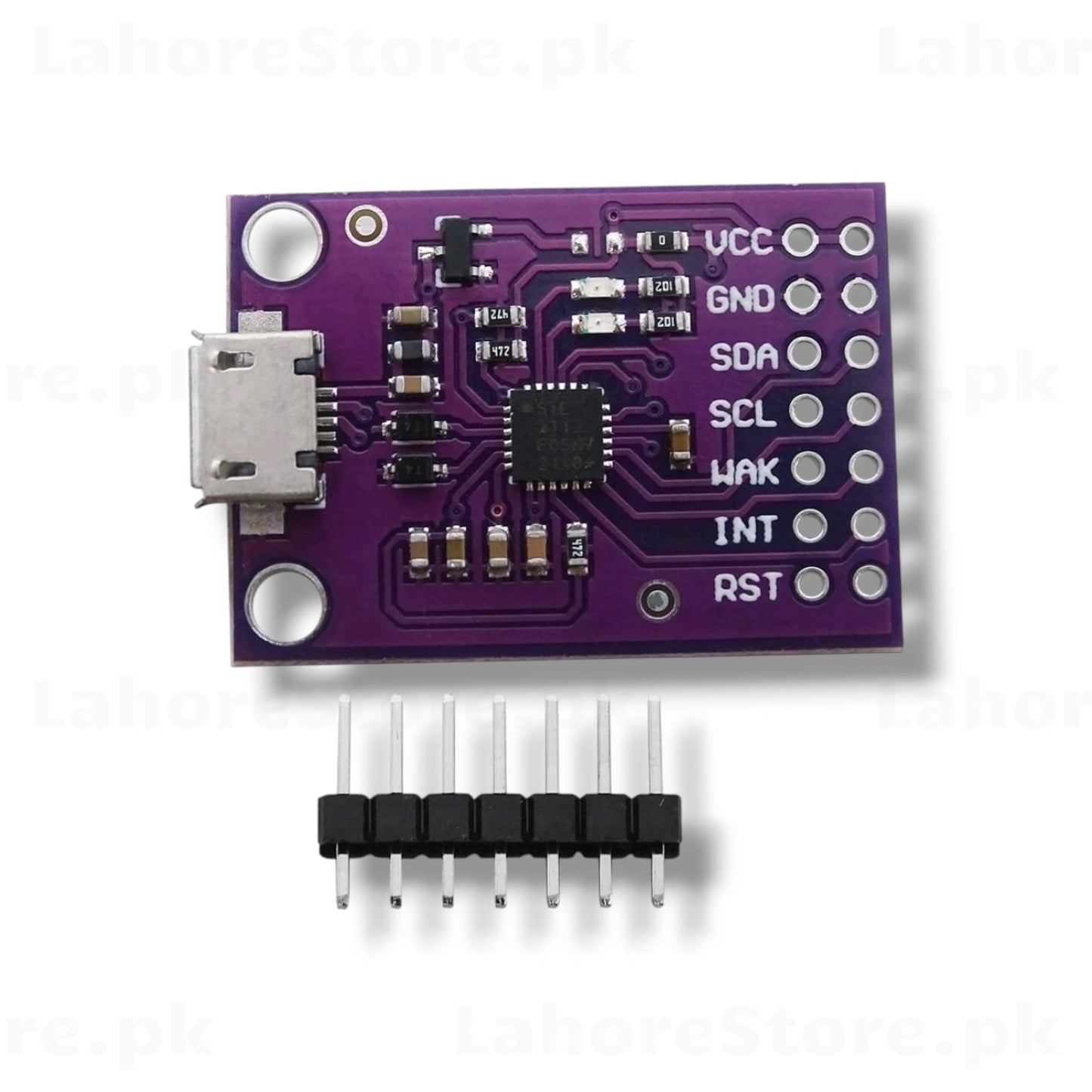 CJMCU SI1112 Breakout Board - Top View with header pins