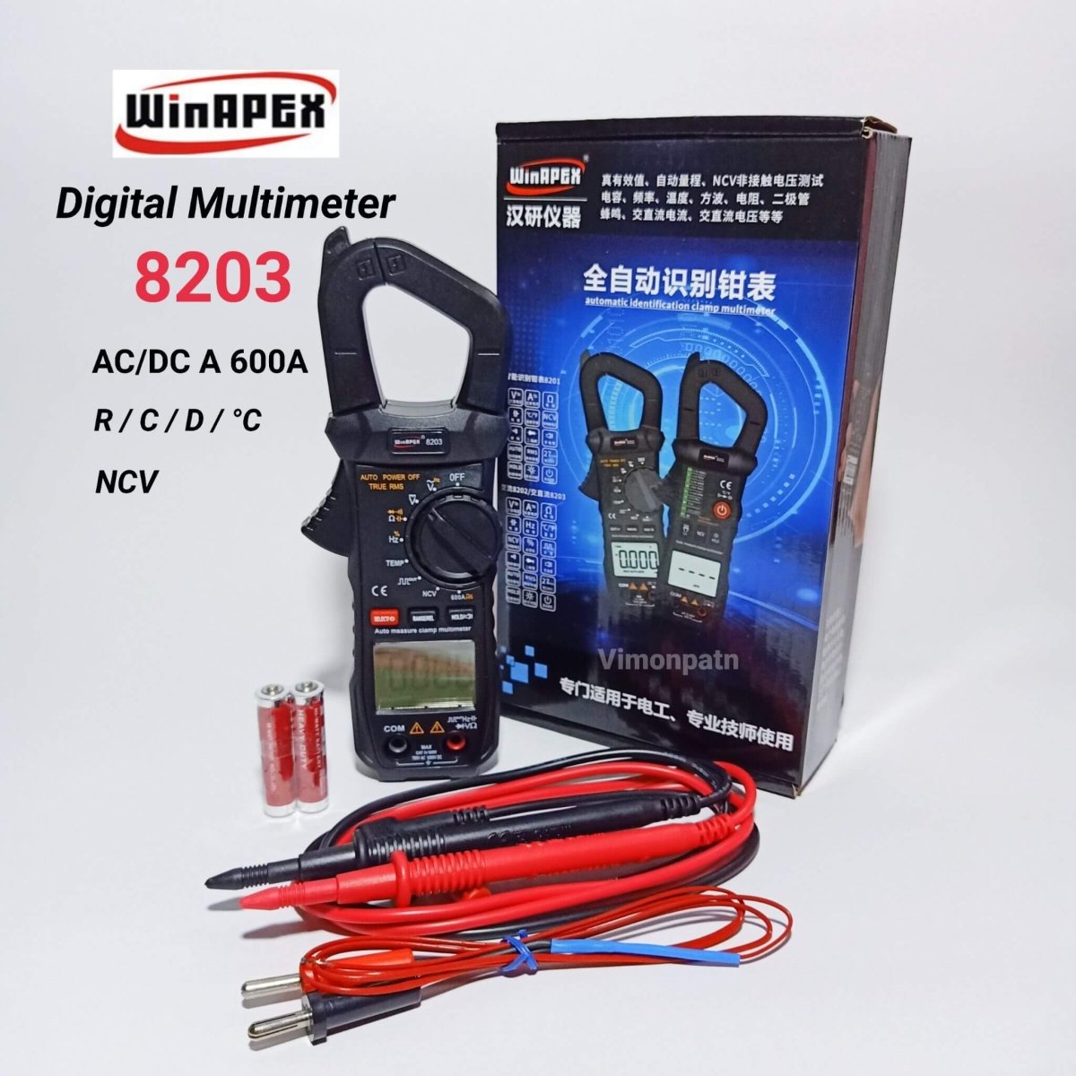WinAPEX 8203 600A AC/DC Solar Digital Clamp Meter - Lahore Store