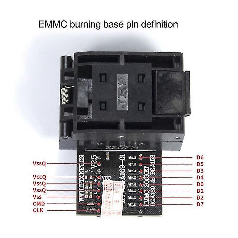 eMMC Socket BGA169 & BGA153 Adapter - RT-BGA169-01 V2.5 with 4 Size Inserts