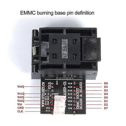 eMMC Socket BGA169 & BGA153 Adapter - RT-BGA169-01 V2.5 with 4 Size Inserts