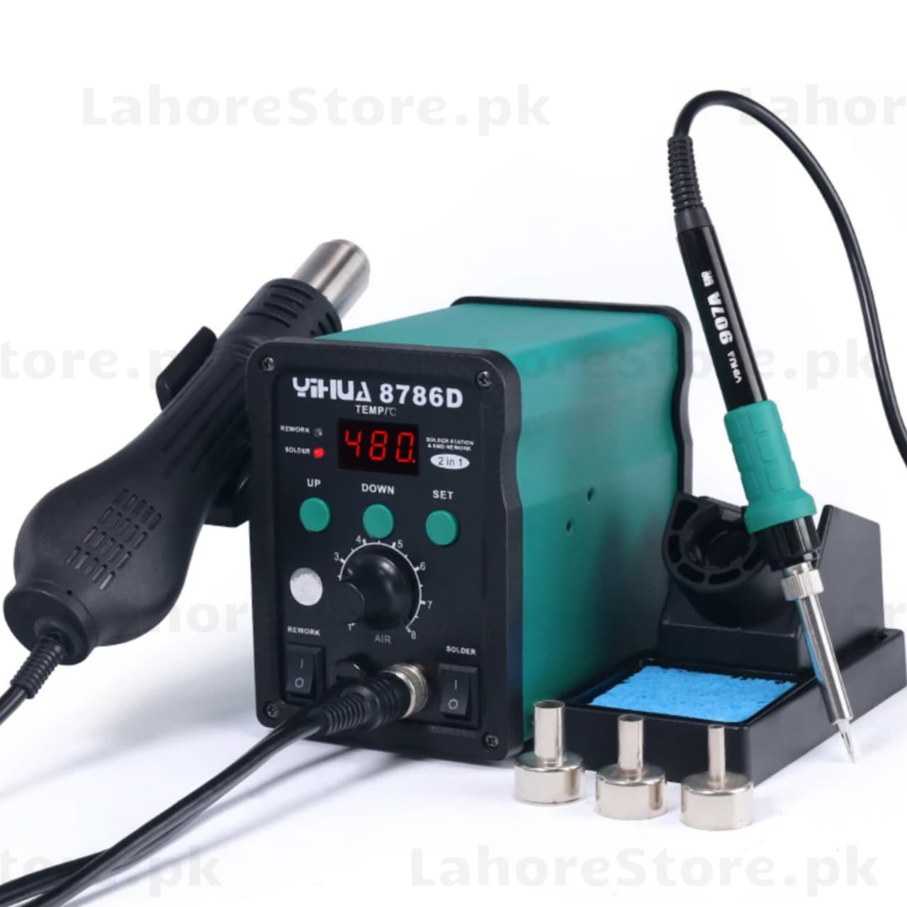 YH 8786D Heat Gun Soldering Iron Welding Station | 3‑in‑1 Hot Air, Soldering & Welding Tool
