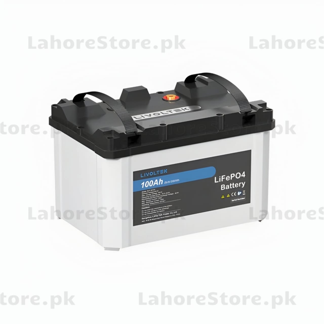 Livoltek LiFePO4 battery on a white background