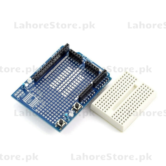 Prototype Shield with Mini Breadboard for Arduino – Solderless Expansion Board for DIY Projects
