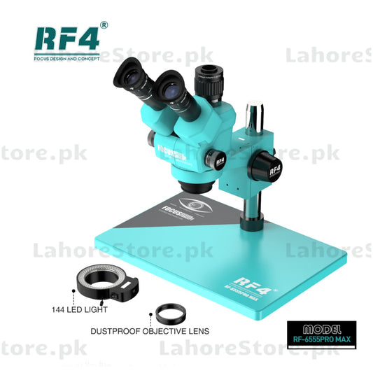 RF 6555PRO MAX Trinocular Stereo Microscope for Laboratory & Industrial Inspection