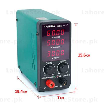 YH 605D-III Adjustable DC Power Supply | 0–60V 0–5A Digital Bench Power Supply