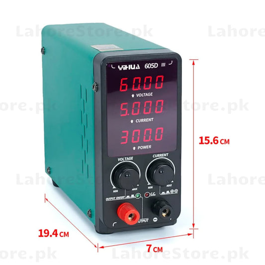 YH 605D-III Adjustable DC Power Supply | 0–60V 0–5A Digital Bench Power Supply
