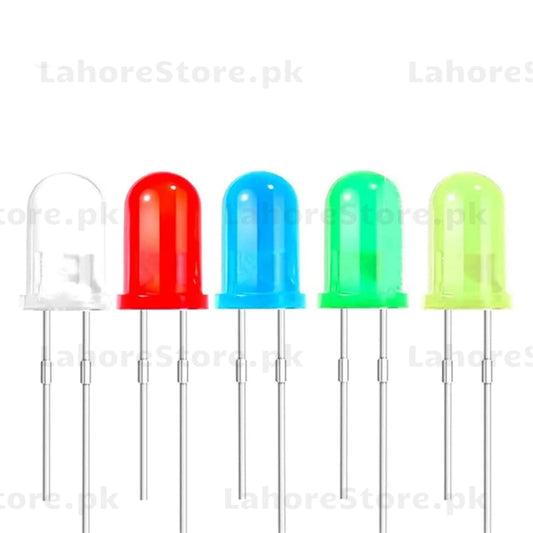 Pack of 50pcs 5mm LED Diodes – Assorted Colors (Red, Green, Yellow, Orange) | LahoreStore