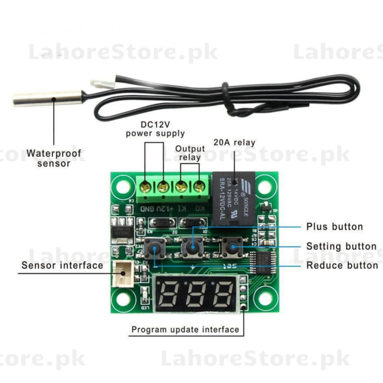 W1209 Digital Thermostat Temperature Controller 12V | XH-W1209 HW-557 Temperature Control Module