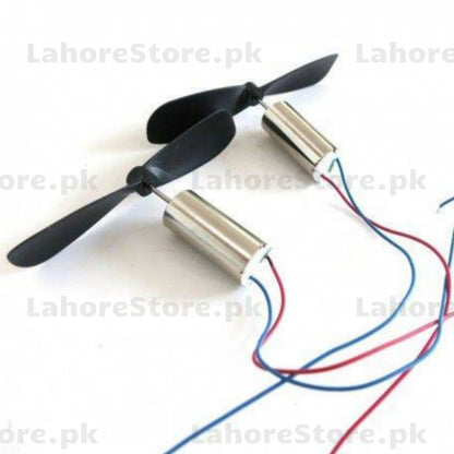 2 pair Micro 3V DC Helicopter Coreless Motor With Propeller (2 moter & 2 Propeller