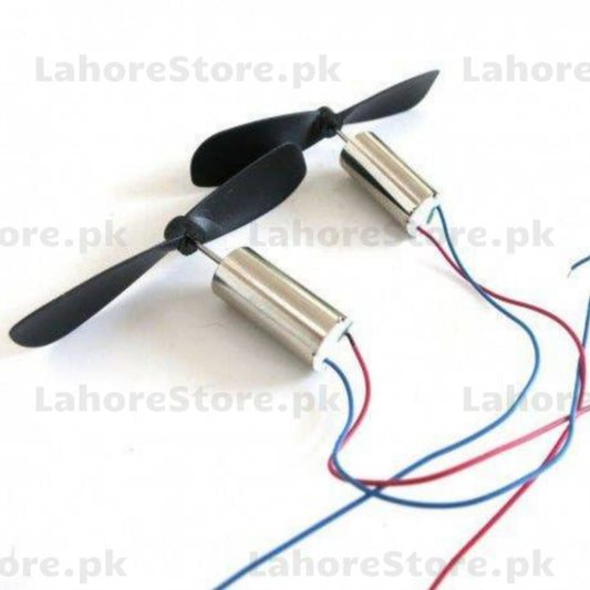 2 pair Micro 3V DC Helicopter Coreless Motor With Propeller (2 moter & 2 Propeller