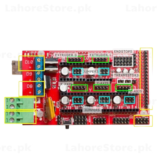 RAMPS 1.4 RepRap Arduino Mega Pololu Shield 3D Printer Controller Board
