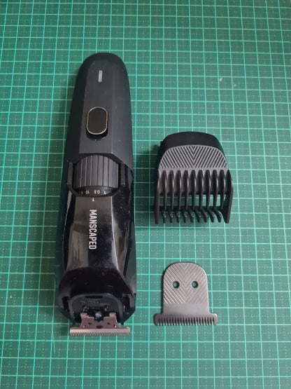 MANSCAPED® The Beard Hedger® | Premium Beard Trimmer with 20 Adjustable Lengths, Stainless Steel T-Blade, Waterproof Cordless Clipper (refurb)