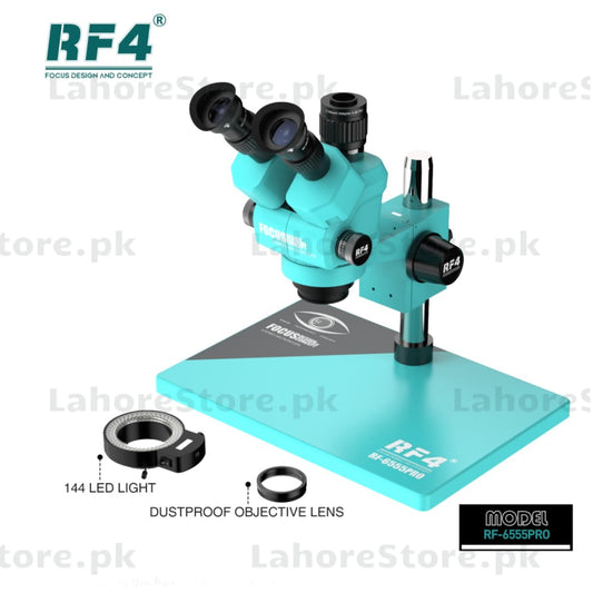 RF 6555PRO Trinocular Stereo Microscope for Laboratory & Industrial Inspection
