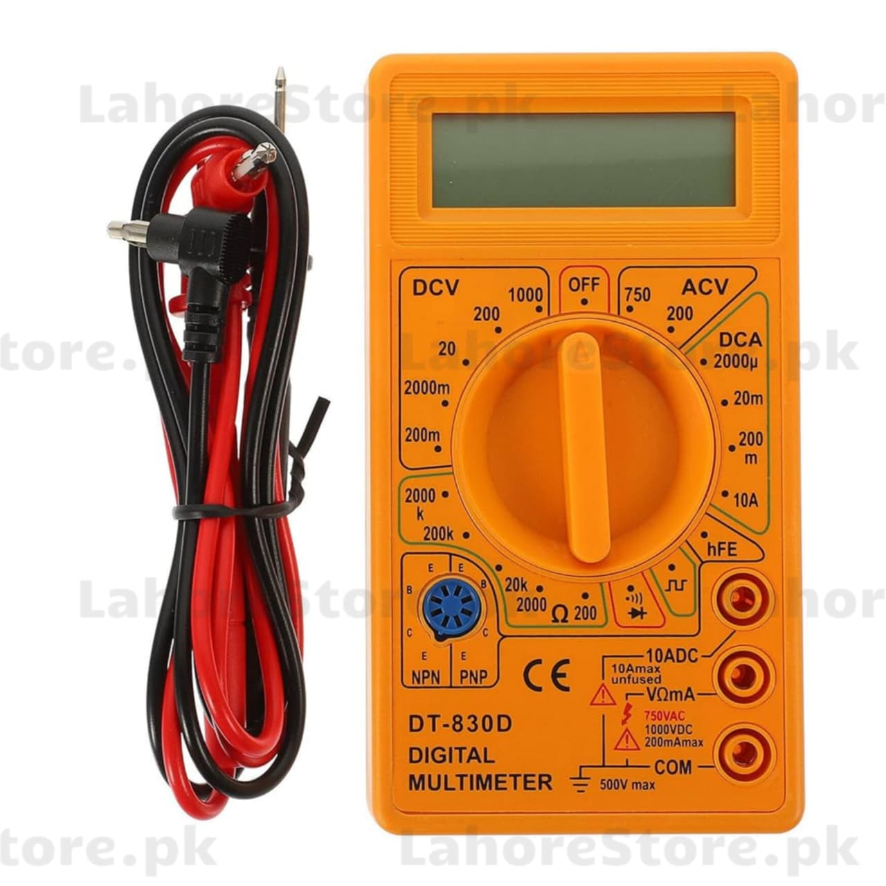 Original DT830D Digital Multimeter – AC/DC Voltage, Current & Resistance Tester with Test Probes