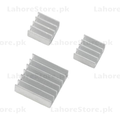 Raspberry Pi Heatsink Kit – 3pcs Aluminum with Thermal Adhesive