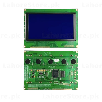 240128A graphic LCD module front and back view showing full assembly