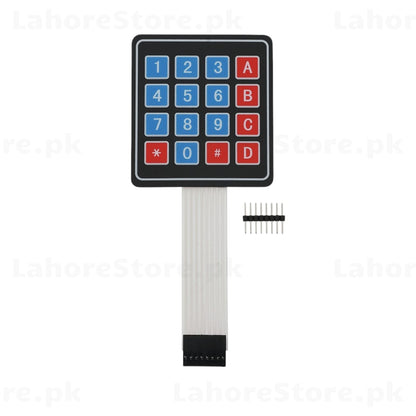 4x4 Membrane Keypad Matrix – with included 8-pin male header