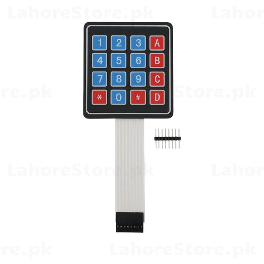4x4 Membrane Keypad Matrix – with included 8-pin male header