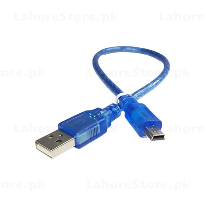 Blue Mini USB cable for Arduino Nano – USB-A to Mini-B connector