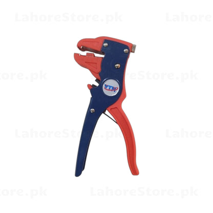 YTH-78-318 wire stripper cutter pliers side view showing blue and orange ergonomic handle