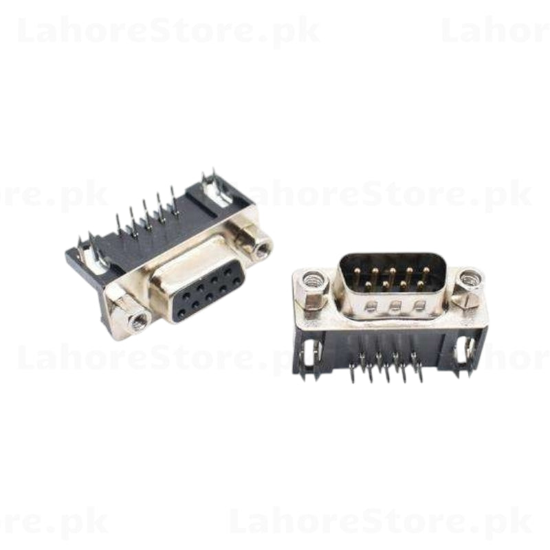 DB9 male and female right angle PCB mount connectors