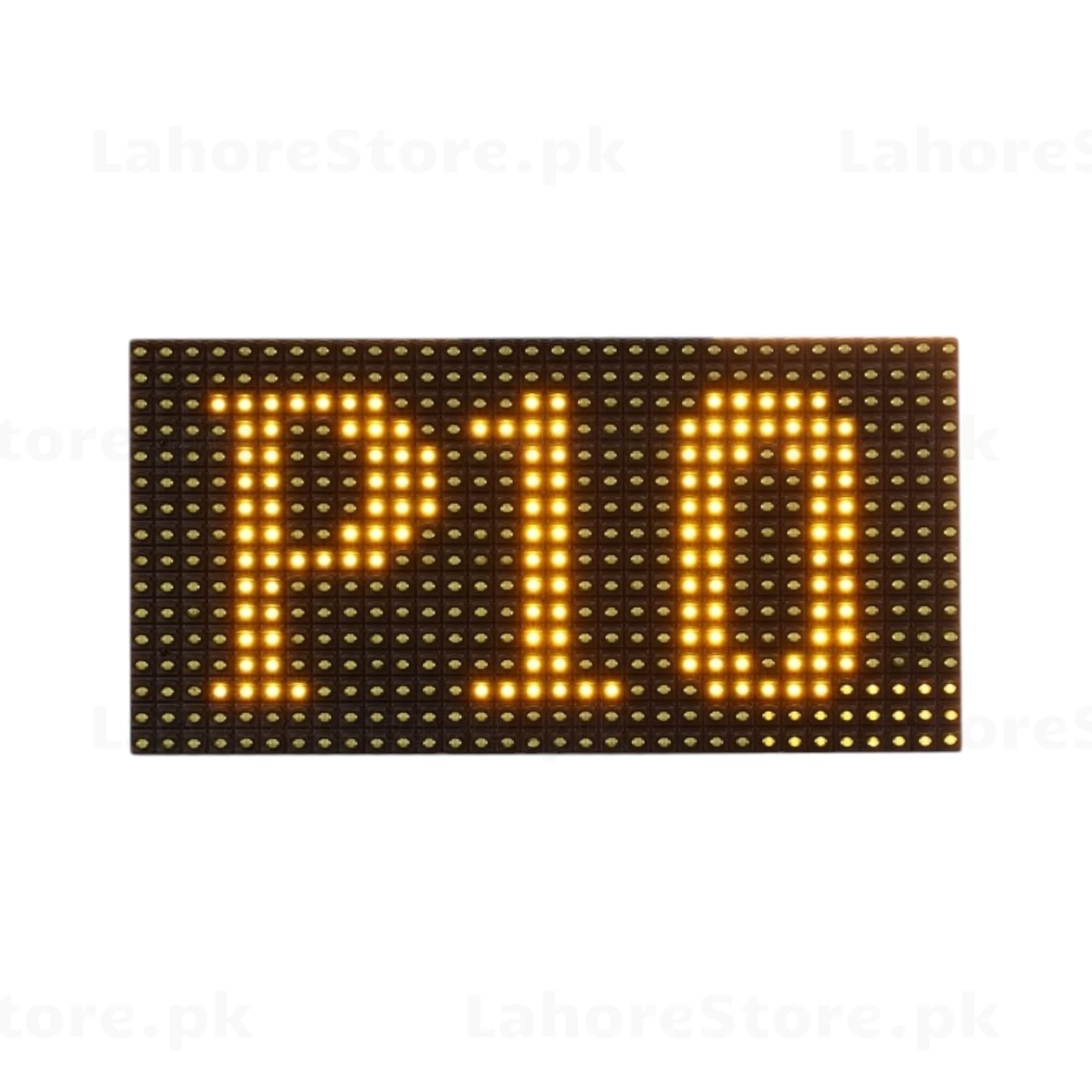 P10 Yellow Single Color LED Matrix Panel 32x16 displaying text