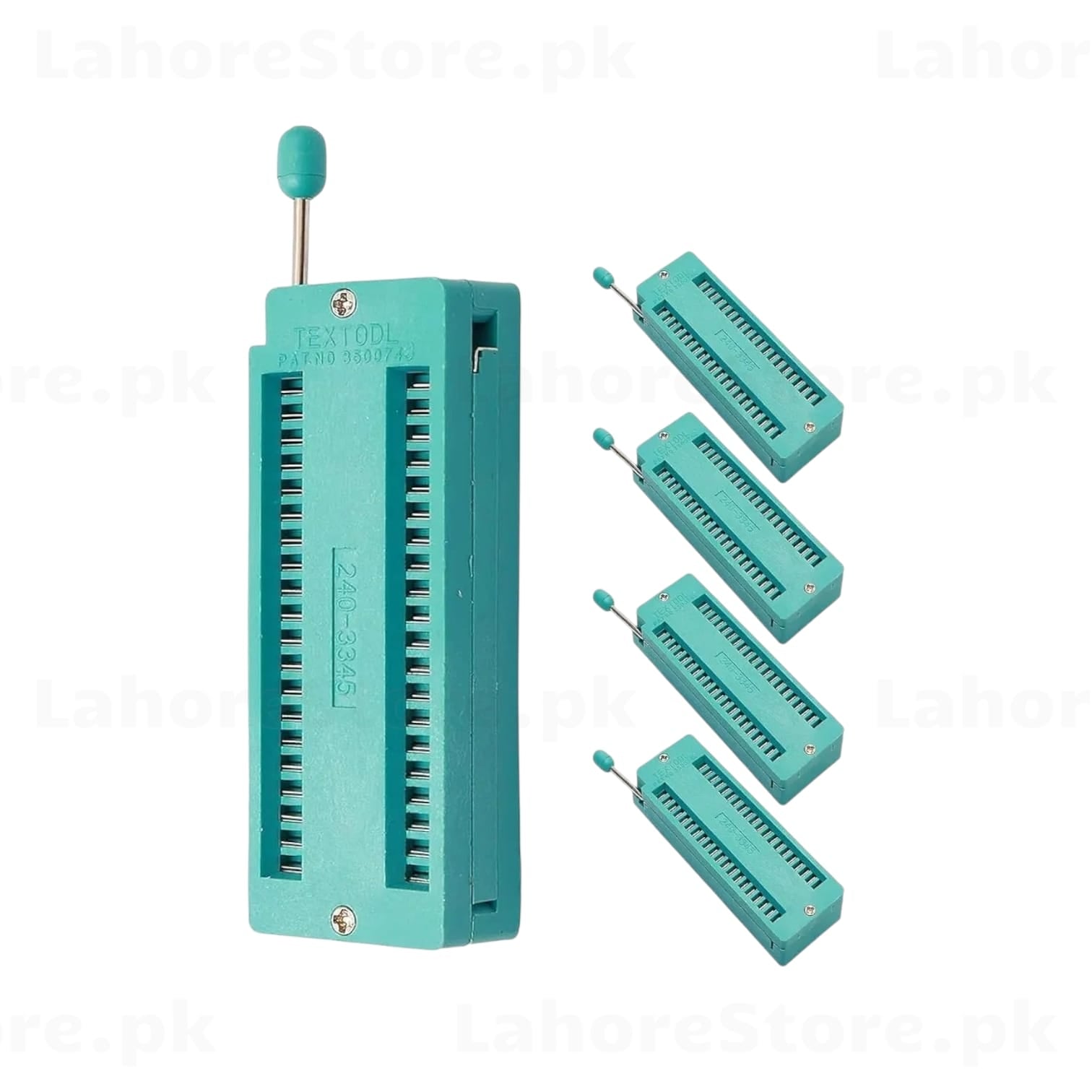 TEXTOOL 1240-3345 40-Pin ZIF Socket front view with multiple units