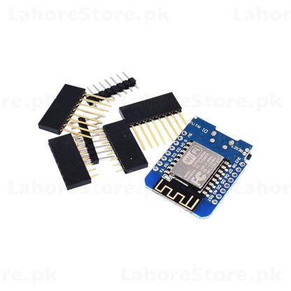 Wemos D1 Mini ESP8266 WiFi board with male and female header pins