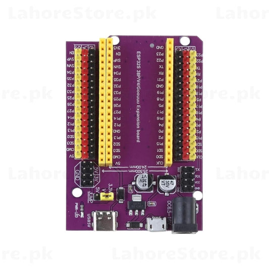ESP32S 38-Pin Expansion Board top view with color-coded headers