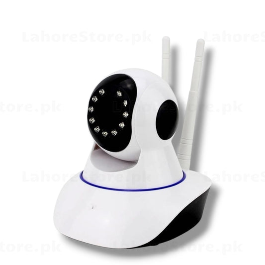 WiFi IP Security Camera triple antenna IR night vision close-up front view