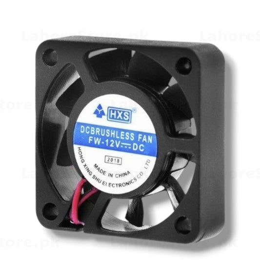 HXS DC Brushless Fan FW-12V 40x40mm label side view 2-wire