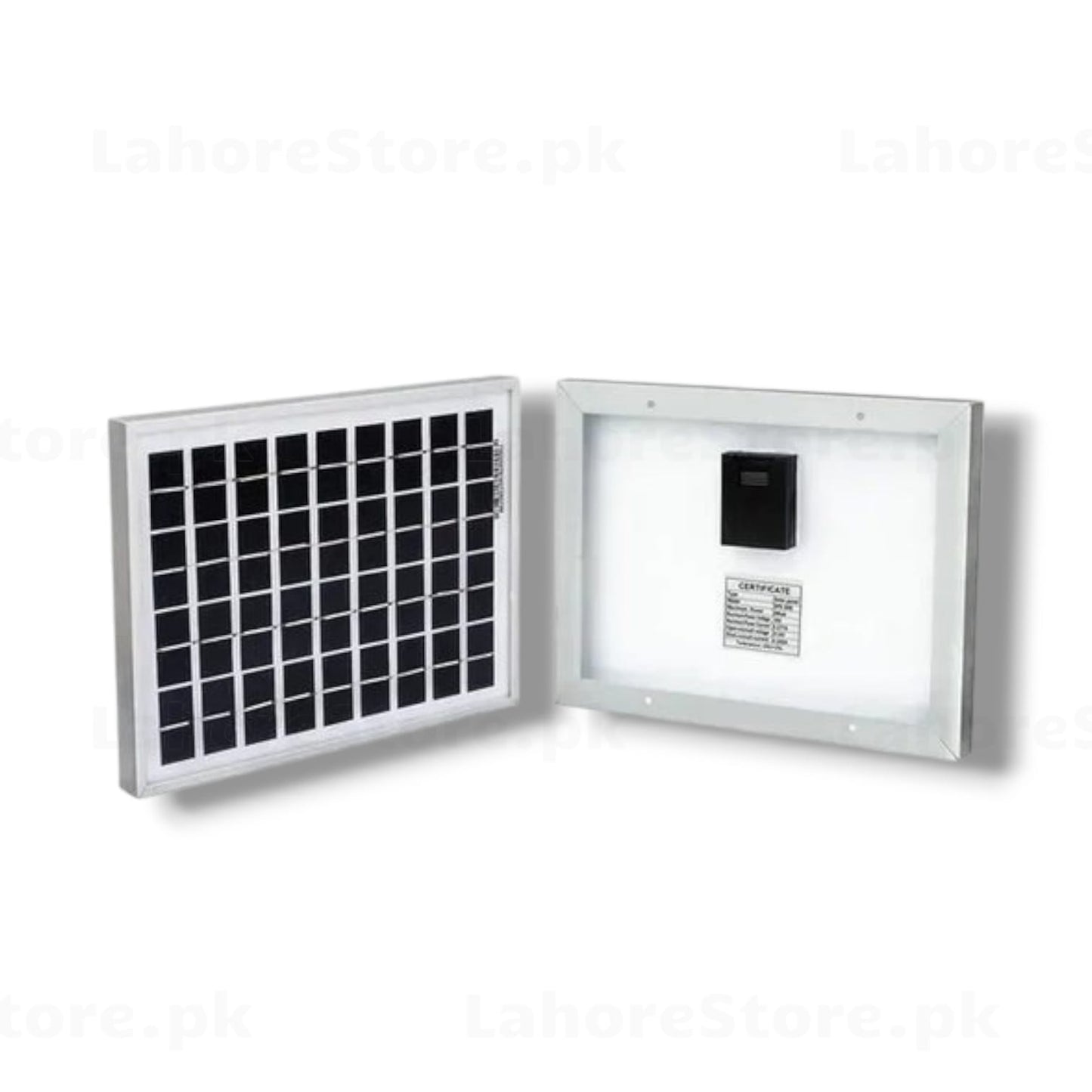 5W 18V Polycrystalline Solar Panel open view with junction box and certificate