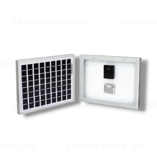 5W 18V Polycrystalline Solar Panel open view with junction box and certificate