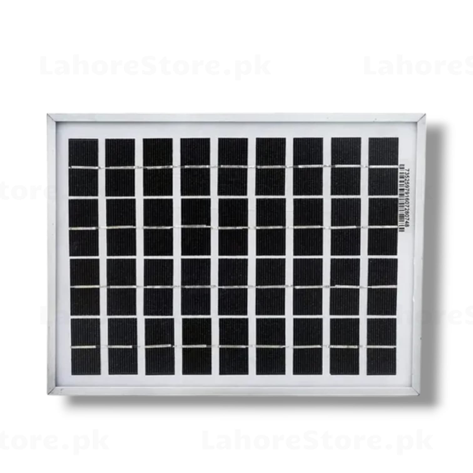 5W 18V Polycrystalline Solar Panel front view with aluminum frame