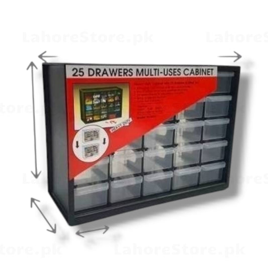 25 Drawers Multi-Uses Cabinet packaging box front view