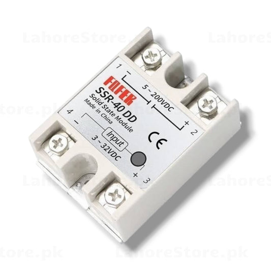 SSR-40 DD Solid State Relay - 40A DC to DC, 3-32V input, 5-200V output, CE certified