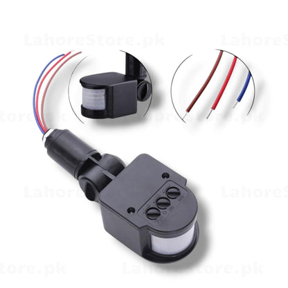AC 220V PIR motion sensor switch with adjustable knobs and 3-wire output